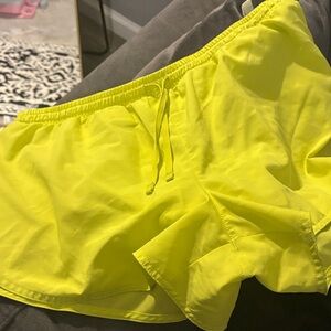 Old Navy Women's Neon Yellow Athletic Shorts